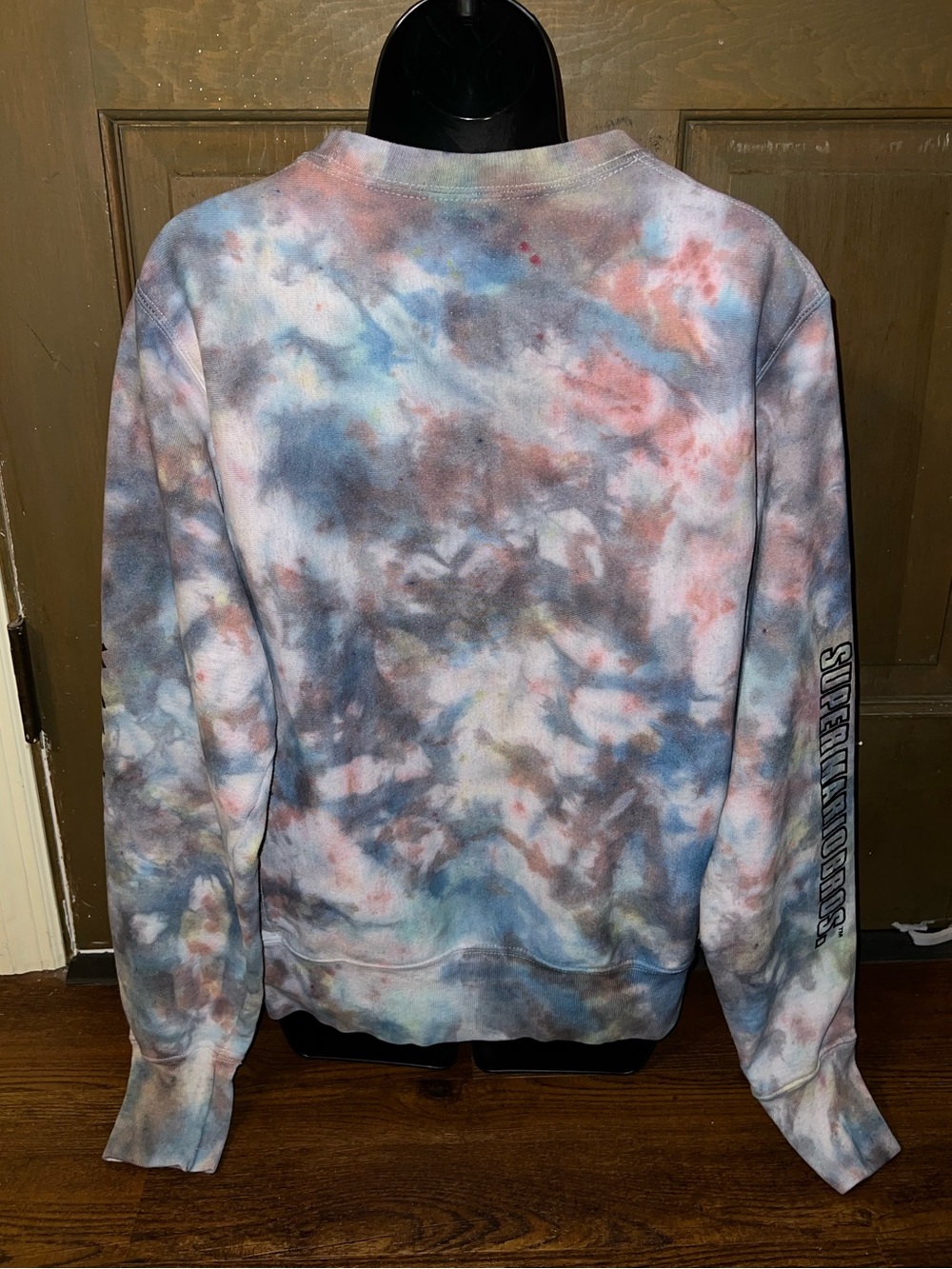 Champion Nintendo Super Mario Bros Tie Dye Reverse Weave Sweatshirt Size S - Picture 9 of 10